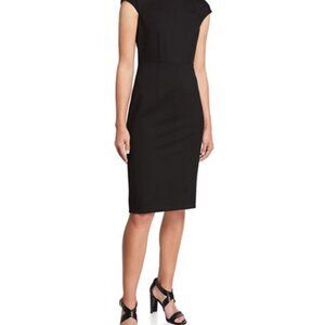 Diane von Furstenberg DVF Hadlie Black sheath Dress - size 10 (M)